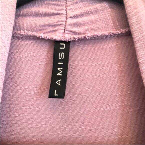 Amisu Women’s Rose Short Sleeve Knee Length Duster Cardigan Size L Flowy Boho - Picture 3 of 5